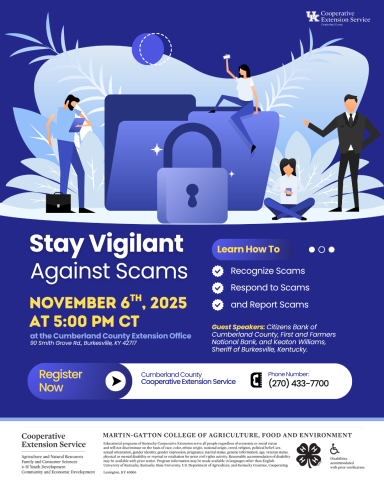 Stay Vigilant Against Scams Flyer